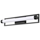 NUVO 62-668 (CANAL LED MEDIUM VANITY) Canal LED Medium Vanity - Matte Black Finish - White Acrylic Lens