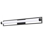 NUVO 62-669 (CANAL LED LARGE VANITY) Canal LED Large Vanity - Matte Black Finish - White Acrylic Lens