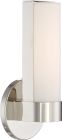 Nuvo 62/721 Bond; Single 9-1/2 in.; LED Vanity with White Acrylic Lens