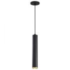 NUVO 62-818 (CENTURY 12W LED 16" PENDANT) Century - 12 Watt - 16" - LED Pendant - Matte Black and Brushed Brass Finish