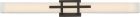 Nuvo 62/876 Grill Triple LED Wall Sconce; Aged Bronze Finish; White Acrylic Lens