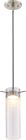 Nuvo 62/951 Pulse; LED Mini Pendant with Clear Seeded Glass; Brushed Nickel Finish
