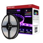 NUVO 64/141 TAPE/RGBTW-HO/IP65/PLUG/SF/32' Dimension Pro; Tape light strip; 32 ft.; Hi-Output; RGB plus Tunable White; Plug connection; IP65; Starfish IOT Capable; RF Remote Included