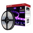 NUVO 64/144 TAPE/RGBTW-HO/IP65/JBOX/SF/32' Dimension Pro; Tape light strip; 32 ft.; Hi-Output; RGB plus Tunable White; J-Box connection; IP65; Starfish IOT Capable; RF Remote Included