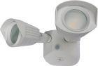 Nuvo 65/210 LED Security Light; Dual Head; White Finish; 3000K