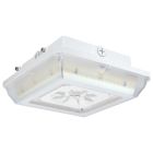 NUVO 65/635 LED WIDE BEAM ANGLE CANOPY Square LED; Wide Beam Angle Canopy Light; 3K/4K/5K CCT Selectable; 60W/75W/90W Wattage Selectable; White Finish
