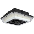 NUVO 65/637 LED WIDE BEAM ANGLE CANOPY Square LED; Wide Beam Angle Canopy Light; 3K/4K/5K CCT Selectable; 60W/75W/90W Wattage Selectable; Bronze Finish