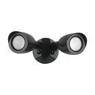 NUVO 65/714 LED 2 BULLET HEAD SECURITY LGT LED Security Light; Dual Head; Black Finish; 3000K