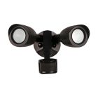 NUVO 65/719 LED 2 BULLET HEAD SECURITY LGT LED Security Light; Dual Head; Motion Sensor Included; Bronze Finish; 4000K