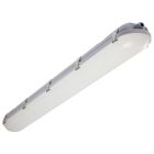 NUVO 65-837 (4' LED EM LINEAR VAPOR PROOF) 40/50/60 Watt LED 4 Foot Linear Vapor Proof Fixture - 3K/4K/5K CCT Selectable - 120-347 Volt
