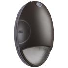 NUVO 65-880 Oval Small Emergency Wall Pack - LED - CCT Selectable - Photocell - Bronze Finish
