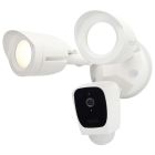 NUVO 65-900R1 (BULLET SEC LGT W/ CAMERA - WH) Starfish - Bullet SMART Security Light w/Camera - 20 Watt - 3000K CCT - White Finish - 120-277 Volt