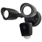 NUVO 65-901R1 (BULLET SEC LGT W/ CAMERA - BK) Starfish - Bullet SMART Security Light w/Camera - 20 Watt - 3000K CCT - Black Finish - 120-277 Volt