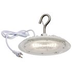 NUVO 65/974 LED 80W UFO W/PLUG/120V 80 Watt; Hi-Pro Shop Light with Plug; 8" Dia.; 4000K; White Finish; 120 Volt