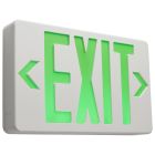 NUVO 67-100 (EXIT SIGN - GREEN) Green LED Exit Sign, 90min Ni-Cad backup, 120/277V, Single/Dual Face, Universal Mounting
