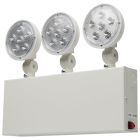 NUVO 67-133 (EMERG LIGHT TH - NYC) Emergency Light, 90min Ni-Cad backup, 120/277V, Tri Head, Universal Mounting, Steel/NYC