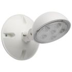 SATCO 67/136 REMOTE EMERG LIGHT WP Remote Emergency Light, Low-Voltage Backup, Single Head, White Finish, Wet Location Rated