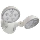 Nuvo 67-143 (REMOTE EMERG LIGHT WP DH SV) Remote Emergency Light - 1.5 Watt - Weatherproof Low Power Dual Head - White Finish - 3.6 Volt