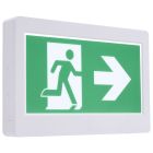 Nuvo 67-500 (EX SIGN-CAN) Running Man Green Exit Sign - 120-347V - 2HR backup - Single/Dual Face - Universal Mounting - Thermoplastic