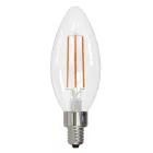 Bulbrite 862909 (LED2B11/27K/FIL/4-6PK) 2.5W LED B11 2700K FILAMENT E12 FULLY COMPATIBLE DIMMING-6PK