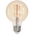 Bulbrite 861031 LED5G25/22K/FIL-NOS/3-2PK Pack of (2) 5 Watt Dimmable Antique Filament G25 Medium (E26) LED Bulb - 2200K and 80 CRI