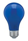 Satco S14985 8A19/Blue/LED/E26/120V 8W A19 LED; Ceramic Blue; Medium base; 360 deg. beam spread; 120V
