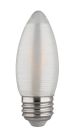 Satco S23403 2C11/LED/SA/E26/27K/120V 2W C11 LED; Satin Spun; Clear; Medium base; 2700K; 120 Lumens; 120V