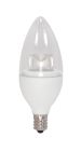 Satco S29618 3.5CTC/LED/927/E12/120V 3.5W LED Candle; 2700K; Candelabra base; 120V