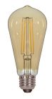 Satco S8612 4.5ST19/AMB/LED/E26/20K/120V 4.5W ST19 LED; Amber; Medium base; 2000K; 380 Lumens; 120V; Carded