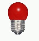 Satco S9165 1.2W S11/Red/LED/120V/CD 1.2W LED; S11; Ceramic Red; Medium base; 120V