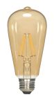 Satco S9577 2.5ST19/AMB/LED/E26/20K/120V 2.5W ST19 LED; Transparent Amber; Medium base; 2000K; 220 Lumens; 120V