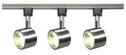 Nuvo TK407 Track Lighting Kit; 12 watt LED; 3000K; 36 degree; Round shape; Brushed nickel finish