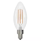 Bulbrite 862938 (LED5B11/30K/FIL/E12/3-3PK) 5W LED B11 3000K FILAMENT E12 CLEAR-3PK