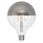 Bulbrite 862880 (LED6G40/27K/FIL/HM/3-4PK) 6W LED G40 2700K FILAMENT HALF MIRROR E26 FULLY COMPATIBLE DIMMING-4PK
