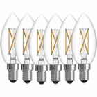 Bulbrite 776232 (LED5B11/27K/FIL/D/B/2/6P) 5W LED B11 2700K FILAMENT E12 DIM - 6PK