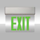 Maxlite EXE-GS2S (105546) EDGELIT EXIT, GREEN LETTERS, SILVER, 2 SIDE, BATTERY BACKUP