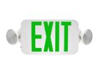 Maxlite EXC-GWRC (103371) EXIT  EMERGENCY COMBO, THERMOPLASTIC, GREEN LETTERS, WHITE, REMOTE HEAD CAPABLE, BATTERY BACKUP