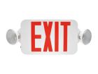Maxlite EXC-RWRC (103370) EXIT  EMERGENCY COMBO, THERMOPLASTIC, RED LETTERS, WHITE, REMOTE HEAD CAPABLE, BATTERY BACKUP