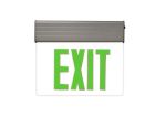 Maxlite EXE-GS1S (105545) EDGELIT EXIT, GREEN LETTERS, SILVER, 1 SIDE, BATTERY BACKUP