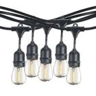 Bulbrite 861942 (STRING10/E12/BLACK-2PK) 14' STRING LIGHT 10 SOCKETS CORD SET E12 BLACK-2PK