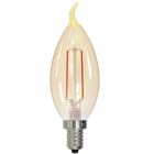 Bulbrite 861407 LED2CA10/21K/FIL-NOS/3-4PK LED Filament CA10 Nostalgic Thread Edison Light Bulb, 25 Watt Equivalent, 2200K, Antique, 4 Piece