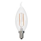 Bulbrite 861414 LED2CA10/27K/FIL/E12/2-4PK  LED Filament CA10 Dimmable Candelabra Screw Base (E12) Light Bulb 25 Watt Equivalent 2700K, Clear 4-Pack