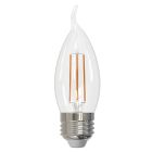 Bulbrite 861430 LED4CA10/27K/FIL/E26/3-4PK Pack of (4) 4.5 Watt Dimmable Clear Filament CA10 Medium (E26) LED Bulb - 350 Lumens, 2700K, and 92 CRI