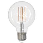 Bulbrite 861406 LED8G25/27K/FIL/3-4PK Pack of (4) 8.5 Watt Dimmable Clear Filament G25 Medium (E26) LED Bulb - 800 Lumens, 2700K, and 90 CRI