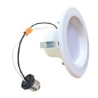 Bulbrite 861493 LED9REC/4/927/WHRD/D-4PK 9W LED 4" DOWNLIGHT RETROFIT 2700K WHITE ROUND DIMMABLE JA8 120V-4PK