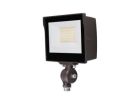 Maxlite MSF25UW-WCSBKTYPC (108576) SLIM FLOOD, 25W 120-277V, WIDE, WATTAGE/CCT SELECTABLE, BRONZE, KNUCKLE 1/2" THREADED NIPPLE & YOKE MOUNT, PHOTOCELL