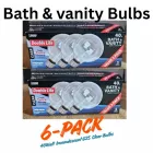 Fiet Electric 40G25/CL/3-2 G25 40W 120V Medium Base E26 3000K Soft White 6-pack