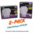 Fiet Electric Q72A/W/4-8 A19 72W 120V Medium Base E26 3000K Soft White 8-pack