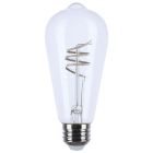 SATCO S10520 (6ST19/CL/LED-GF/COIL/927/1CD) 6 Watt LED - Reminiscent - Flex Gray Coil Filament - ST19 - Medium Base - 2700K CCT - Clear - 120 Volt