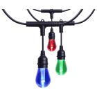 SATCO S11190 (24FT/LED/SL/S14/SF/RGBTW/120V)  Starfish - 24 Foot LED String Light - 12-S14 Lamps - IOT - RGBTW - Black - 120 Volt